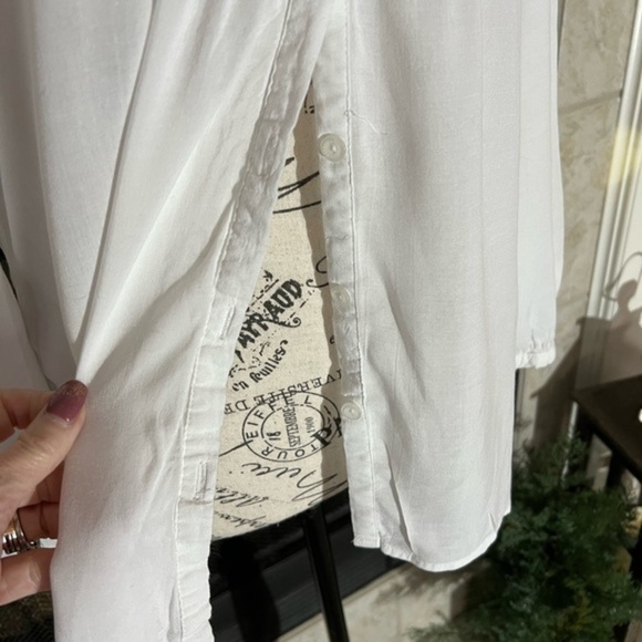 Spense White Bib Style Button Down Top - Picture 9 of 15